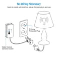 thumbnail image 3 of Interruptor de intensidad DEWENWILS para lámpara LED/CFL/incandescente negro, 3 of 7