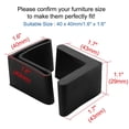 thumbnail image 2 of 10PCS Black Rubber L-shaped Furniture Foot Covers Anti- and Noise-reducing Protect Floor and Furniture for Various Furniture, 2 of 4