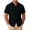 Black #49, variant on Mens POLO Shirts Button Down Short Sleeve Tennis T Shirts Solid Lightweight Loose Business Tops Relaxed Fit Big and Tall Tees White M