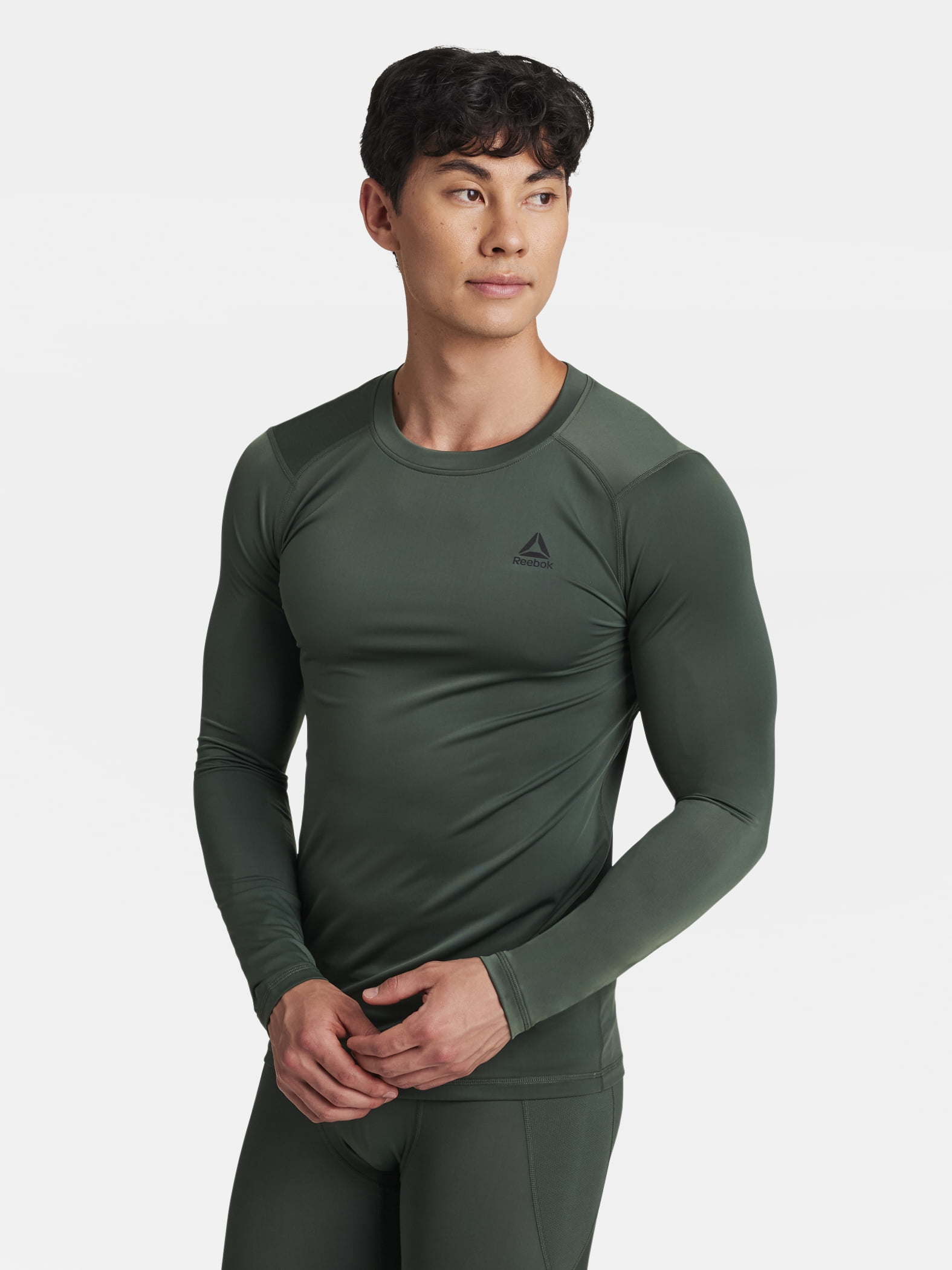 Reebok Men's and Big Men's Kinetic Compression Long Sleeve Top, Sizes XS-5XL