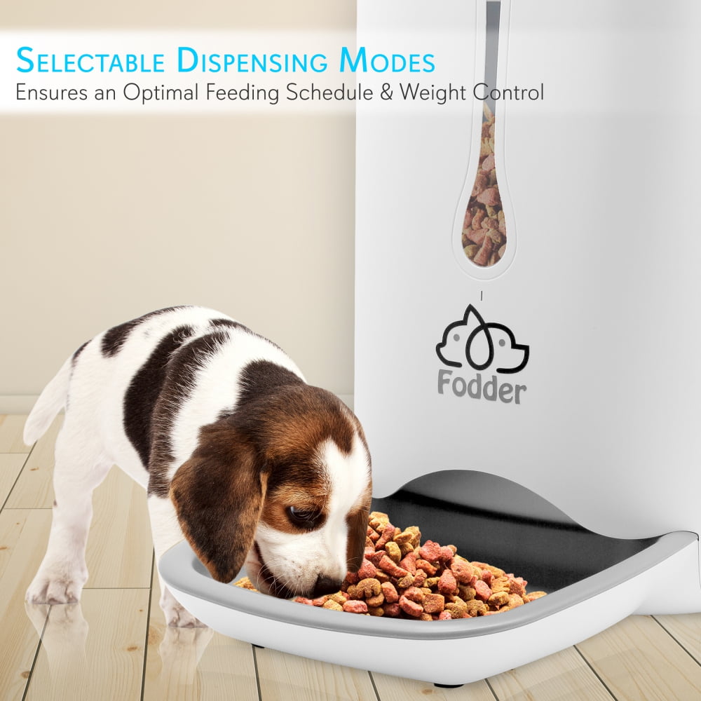Smart Automatic Cat & Dog Food Dispenser, Digital Pet Feeder with Programmable Meals & Voice Message Playback