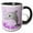 Black/White, variant on 3drose, Cute Grey Dolphin Purple Ocean, 11oz Two-tone Black Mug