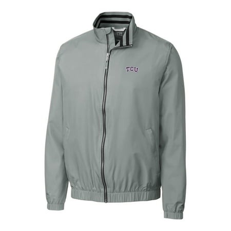 University Branding Iron - Texas Christian University Horned Frogs Cutter & Buck Big & Tall Nine Iron Full-Zip Jacket - Charcoal