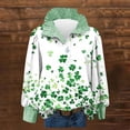 thumbnail image 1 of TaTaai Womens Color Block Striped Collar Shirt Long Sleeve Button Down St Patricks Day Print Casual Blouse Loose Fit Gift, 1 of 6