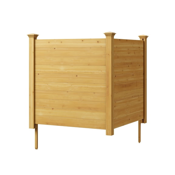 Enclo Privacy Screens EC18029 4 ft H x 4 ft W Premium Wood Privacy Screen Kit Outdoor Fence Screen Prefect to Conceal Trash Bins (2 Panels)