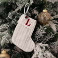 thumbnail image 2 of Xuniizn Personalized Christmas Stockings with Initials - Custom Embroidered Stocking Set, Luxury Velvet Xmas Stockings for Family, Holiday Christmas Decorations, White, New Model L, 2 of 3
