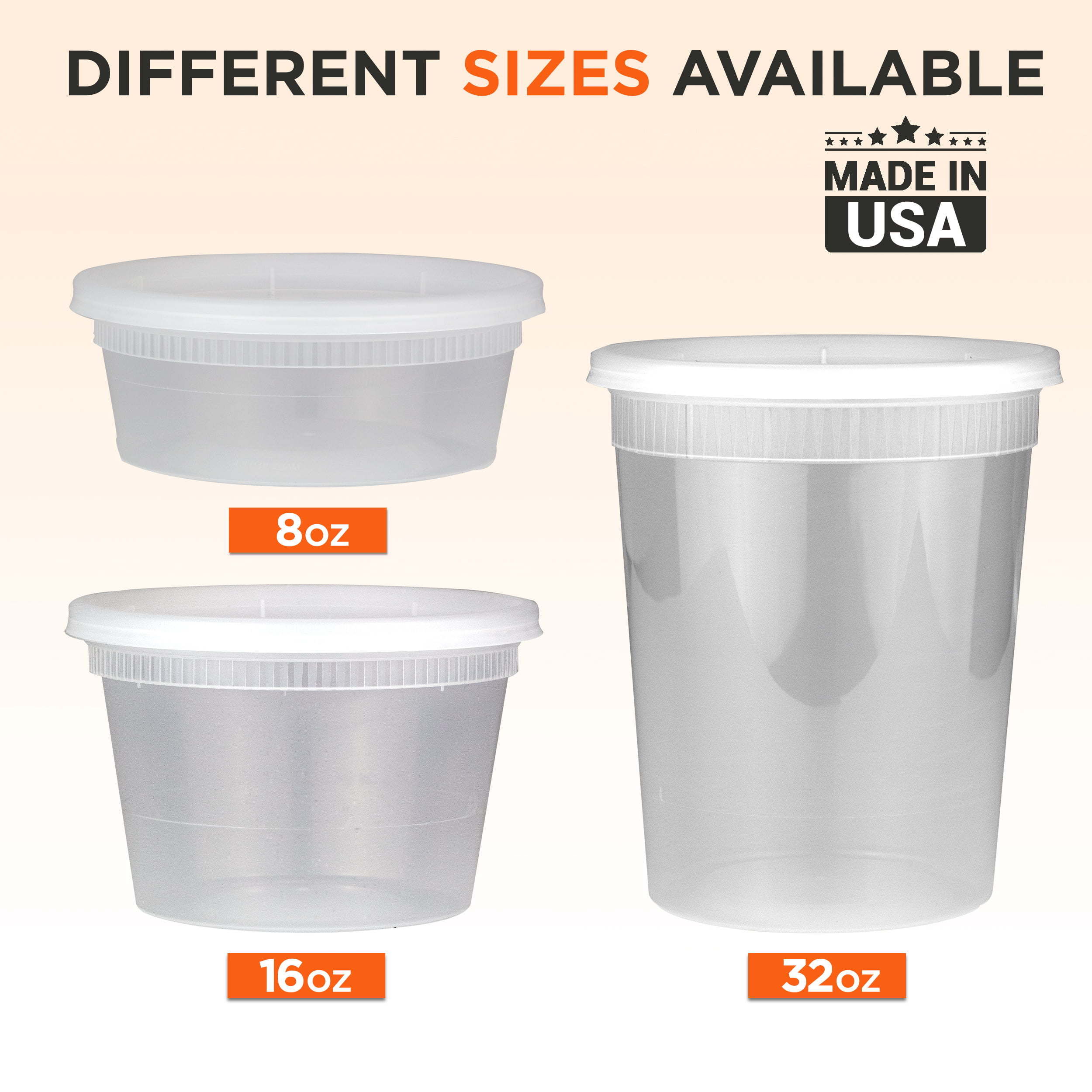 Plasticpro Clear Deli Containers with Lid Reusable Small Plastic Container Set, 3-Pack 32 oz, Size: 32 Ounce