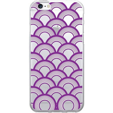 Prints Clear Phone Case, Waves Purple - iPhone 6/6S
