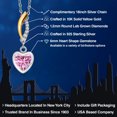 thumbnail image 2 of Gem Stone King 925 Silver and 10K Yellow Gold Pink Moissanite and Lab Grown Diamond Pendant Necklace for Women | 0.85 Cttw | Gemstone Birthstone | Heart Shape 6MM | With 18 inch Chain, 2 of 6