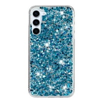 For Samsung Galaxy S23 Plus Case,Cute Glitter Bling Twinkle Stardust with Drop Protection Shockproof Soft TPU Slim Flexible Phone Case Girls/Women Protective case for Galaxy S23 Plus,Anti Scratch,Blue