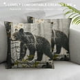 thumbnail image 3 of PRATYUS Woodland Animals Pillow Cover,Bear Elk Deer Cushion Case Rabbit Wolf Fox Goat Rustic Wildlife Moose Reindeer Throw Pillow Cover  Vintage Lodge Cabin Pine Trees Farmhouse Decor 22x22in, 3 of 5