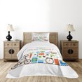 thumbnail image 4 of Ambesonne Fitness Quilted Bedspread Set 2 Pcs, Colorful Wellness Themed, Twin Size, Multicolor, 4 of 5