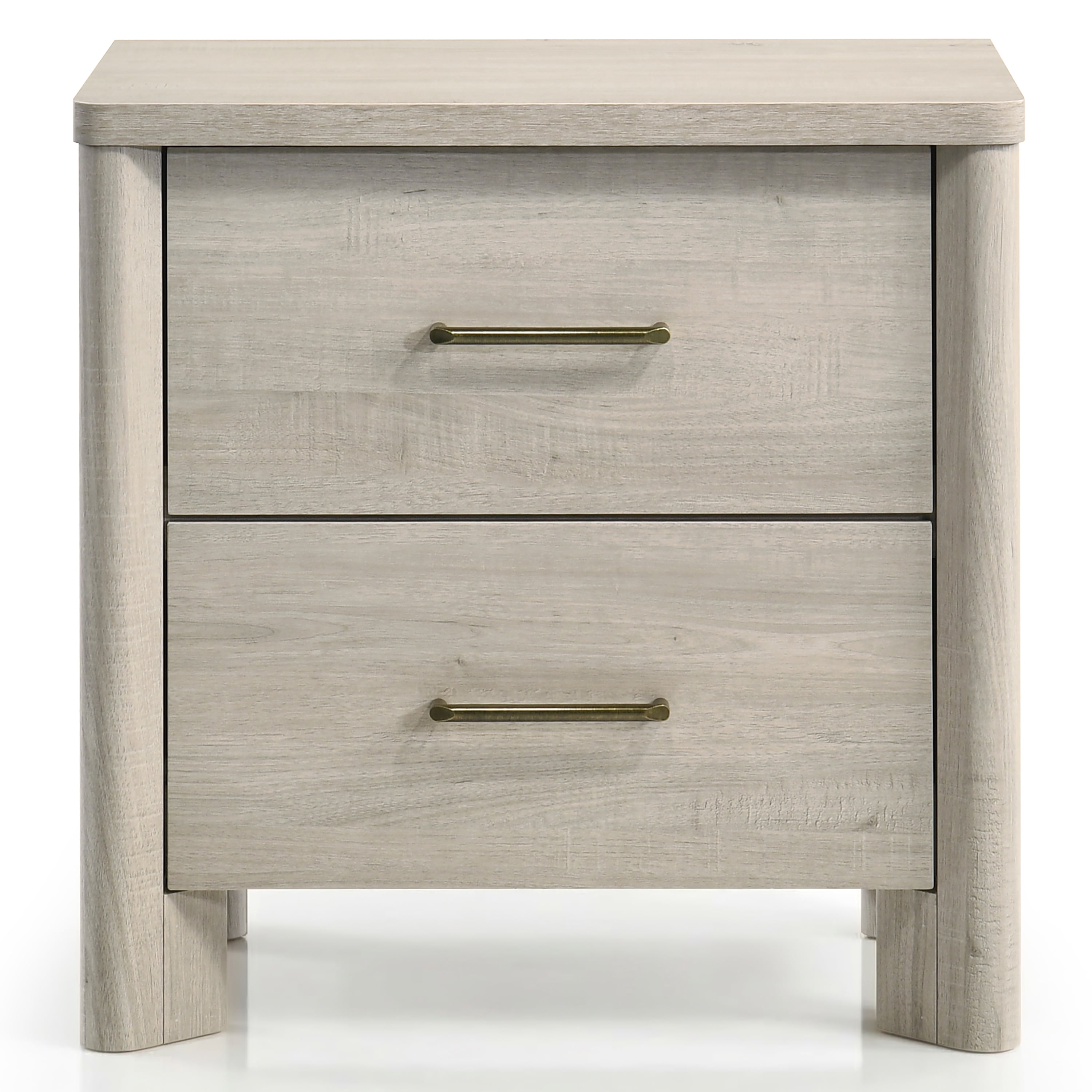 Furniture of America Gracie Modern Wood 2-Drawer Kids Nightstand with USB Ports, Cool Beige