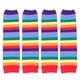 thumbnail image 1 of 2 pares de calcetines hasta la rodilla con estampado colorido de rayas para cosplay, color arcoíris, para disfrazarse, 1 of 7