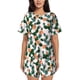 thumbnail image 1 of Fotbe Cactuses Conjunto de Pijama Estampado para Mujer, 2 Piezas, Ropa de Dormir con Camiseta de Manga Corta y Shorts Suaves-X-Large, 1 of 6
