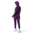 thumbnail image 3 of Wright's Women's Plush Velour Hoodie & Jogger Tracksuit Set, S-4X, 3 of 6