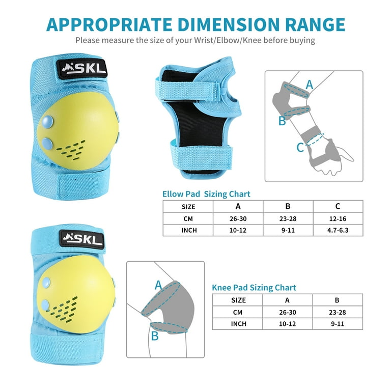 SKL Protective Gear for Kids Kids Knee Pad Elbow Pads Guards 3 in