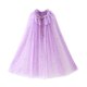 thumbnail image 4 of Gibobby Chamarra de forro polar para niños y niñasNiños pequeños bebés niñas estampado Primavera Verano sin mangas princesa rendimiento abrigo capa pulse(Morado, 6-8 Años), 4 of 5