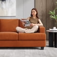 thumbnail image 6 of BLAZANT 89" Sofa Couch, 3 Seater Sofa with Suppleness Armrests, Corduroy Fabric Deep Seat Sofa with Upholstered Cushion& Backrests, Modern Comfy Couch for Living Room Apartment Office, 6 of 11