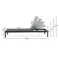 thumbnail image 4 of Outdoor Aluminum Mesh Chaise Lounges with Wheels and Adjustable Backrest, Black, Set of 2, 4 of 11