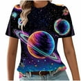 thumbnail image 3 of Cilsoka Yoga Tops Women Long Length Green Print Blouses for Women Womens T Shirts Loose Fit Plus Size, 3 of 5