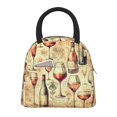 thumbnail image 2 of Haiem Wine Printed Lunch Bag Women, Lunch Box Lunch Bag for Women, Small Leakproof Cute Lunch Tote Large Capacity Reusable Insulated Cooler Lunch Container, 2 of 6