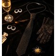 thumbnail image 4 of Linvycle Hand Woven Acrylic Pearl Tie Necklace, Black Beaded Necktie Accessory, Adjustable Chain Fashion Shirt Jewelry for Party Wedding Daily Outfit Decor, 4 of 6