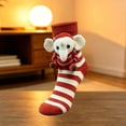 thumbnail image 4 of FAIOROI 3D Plush Animal Crew Socks for Women, Cute Cartoon Stuffed Toy Socks, Soft Cozy Knit Holiday Christmas Sock, 4 of 7