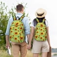 thumbnail image 4 of Disketp Sunflower Leaves print Canvas Backpack Lightweight Travel Daypack Student Rucksack Laptop Backpack-, 4 of 5