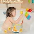 thumbnail image 4 of Juguete de baño para bebé, juguetes de baño para bebé para bañera, juguetes de baño, barco eléctrico de ducha, juguete de 4 patos para chico, regalos de baño para bebé para niños, 4 of 5