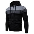thumbnail image 2 of Otoño e invierno Nuevo producto Color a juego Moda Cremallera Casual Hombres Suéter deportivo Pompotops  oipoqjl16390, 2 of 6