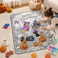thumbnail image 6 of Byndra Halloween DIY Coloring Blanket, Large Throw Blanket with Spooky Ghost Pumpkin Pattern and Classic Style, Art Activity for Kids, Adults, Home, Party, Sleepover, Gift, 6 of 7