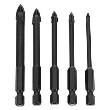 

5Pcs Practical Triangle Drill Useful Ceramic Glass Drill Durable Drilling Tools