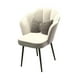 thumbnail image 3 of Taburete de tocador, silla decorativa suave con respaldo con patas de metal, silla de maquillaje, silla de comedor para salón, oficina, sala de estar Gris, 3 of 8