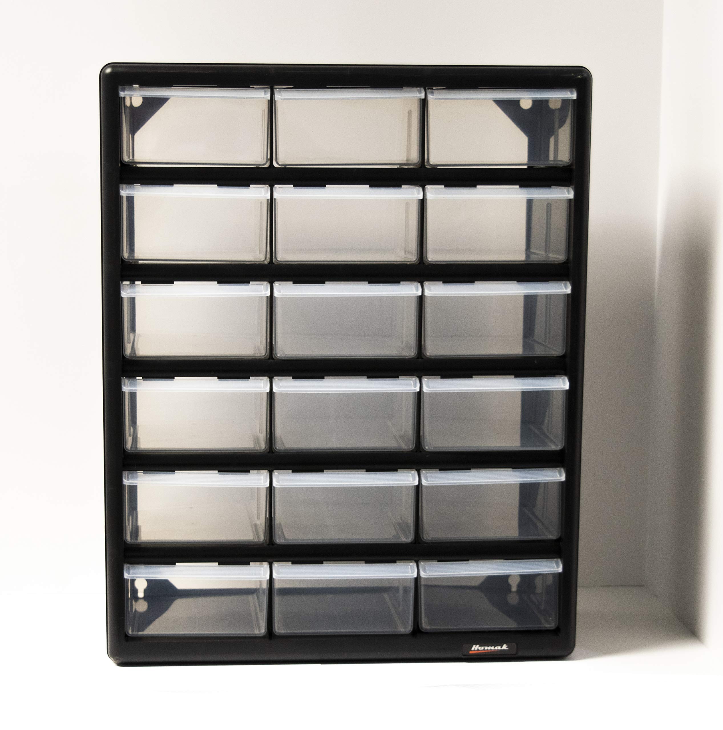 18 Drawer Parts Organizer with Drawers - Homak Manufacturing