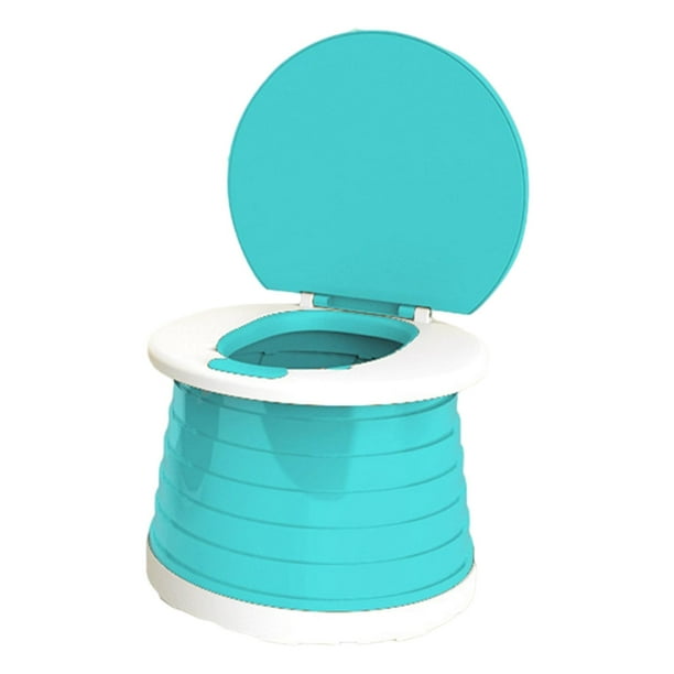 Asiento de entrenamiento para inodoro plegable portátil iños, orinal iños, de limpiar, multifunción Verde Yotijar Inodoro para niños portátil