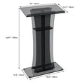 thumbnail image 3 of Dextrus Podium Stand 47 inches Tall,Acrylic Portable Podium Pulpits for Churches, Wedding, Classroom, Conference, Lecterns & Podiums Portable with Reading Surface & Storage Shelf Floor, 3 of 8