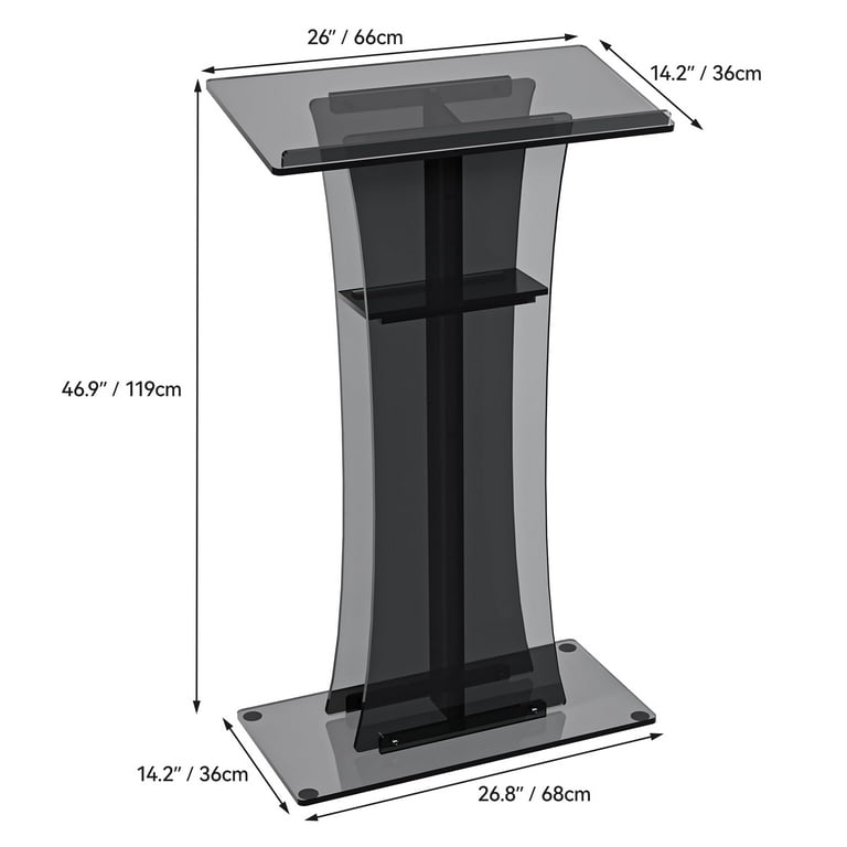 【NM3】ディスプレイスタンド NM5.4 Small podium Dextrus Podium Stand 47 inches Tall,Acrylic Portable Podium