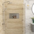 thumbnail image 4 of Logmey 24" x 12" Wall Mounted Bathroom Shower Niche Stainless Steel Bathroom Shelves for Living Room,Washroom in Brushed Nickel, 4 of 8