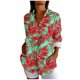 thumbnail image 5 of TaTaai Ladies Casual Lapel Long Sleeve Shirt Cotton Linen Like Hawaiian Print All Over Pattern Fashion Top for Spring Summer Fall Daily Street Wear Soft Comfortable Stylish Blouse Gift, 5 of 6