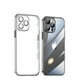 thumbnail image 1 of Nalacover For iPhone 14 Pro Max Ultra Slim Clear Case,Luxury Crystal Transparent PC Bumper Shockproof Dust-proof Glass All-in-one Camera Lens Protector Fit Cover.For iPhone 14 Pro Max,Black, 1 of 6