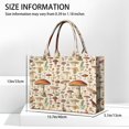 thumbnail image 3 of Large Capacity Tote Bag,Colorful Mushroom Botanical Beige Pattern Handbag Fashion Luxury Tote Bag,15.7"x13"x 5.1" Inches,Laptop Compatible, 3 of 6