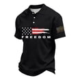 thumbnail image 2 of Evdexr 250 Anniversary Usa Polo Shirts for Men 4th Of July Short Sleeve Shirts 1776 2026 Button Down Stars and Stripes T Shirts Patriotic Loose Fit Golf Tops Black 2XL, 2 of 4