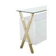 thumbnail image 4 of Pangea Home Beverly Modern Glass & Polished Steel Buffet in Gold/White and Clear, 4 of 8