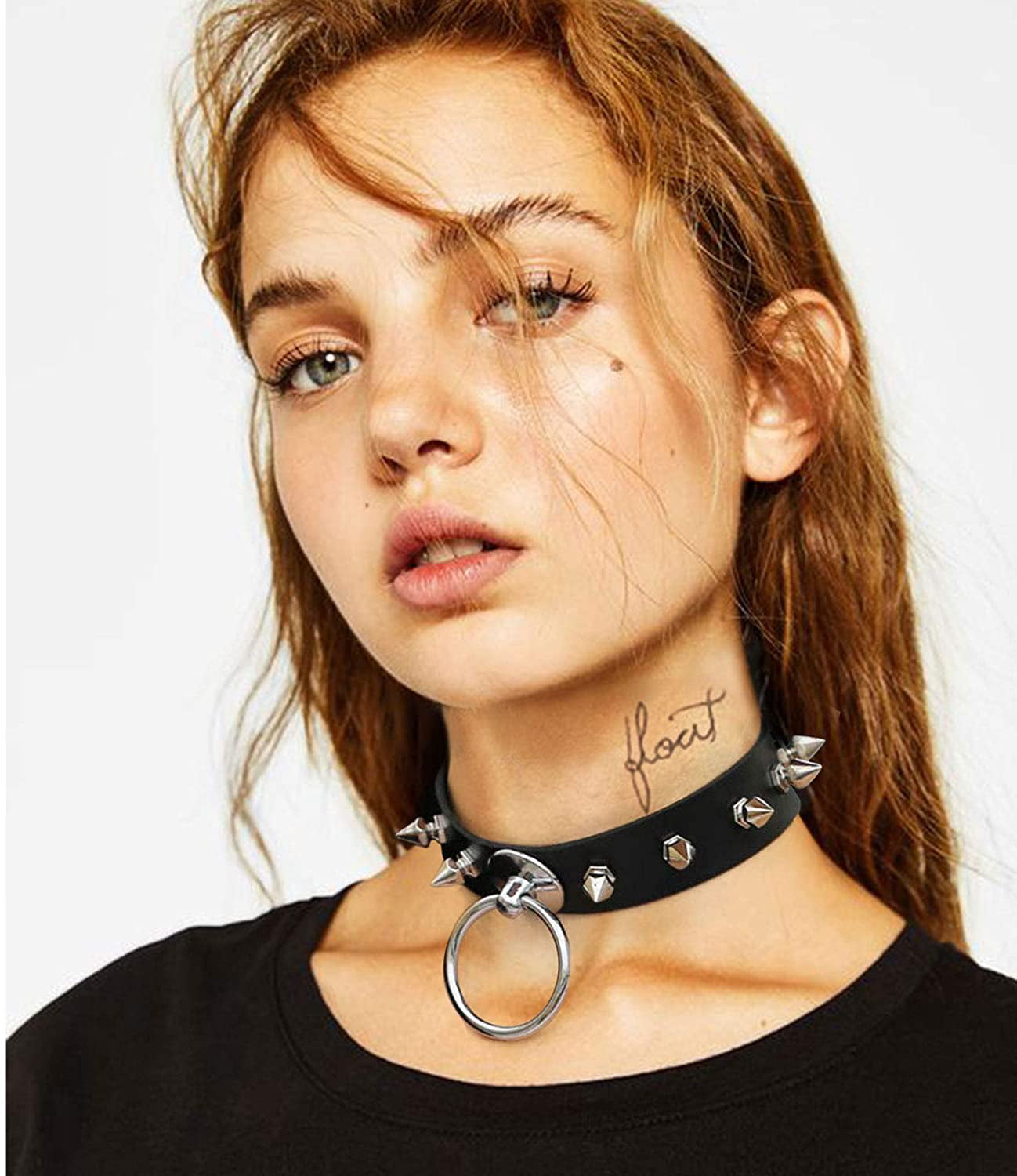 Women Chokers Necklaces Transparent Leather Straps Trendy Rock