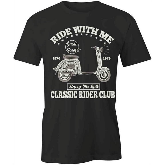 Ride With Me T-Shirt | Cool Motorcycle Black Tee Gift