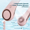 thumbnail image 3 of CIVPOWER Ventilador de cuello: Ventilador portátil sin aspas recargable con refrigeración personal para el cuello, manos libres, 3 velocidades, batería de 4000 mAh, diseño de auriculares portátiles op, 3 of 5