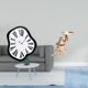 thumbnail image 2 of Reloj de pared con forma de bandeja, estatua, reloj electrónico moderno con números , decoración funcional, arte, escultura vívida, ideal para, 2 of 8