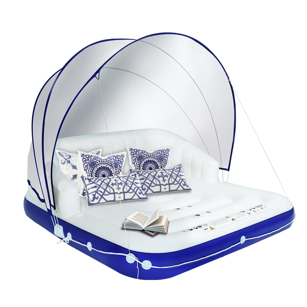 PULUOMIS Pool Floats and Loungers with Canopy Cup Holder for Adults