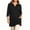 Black, variant on Bosfbaoi Plus Size Tunic Tops for Women Notched V Neck 3/4 Sleeve Loose Casual Blouse with Side Pockets